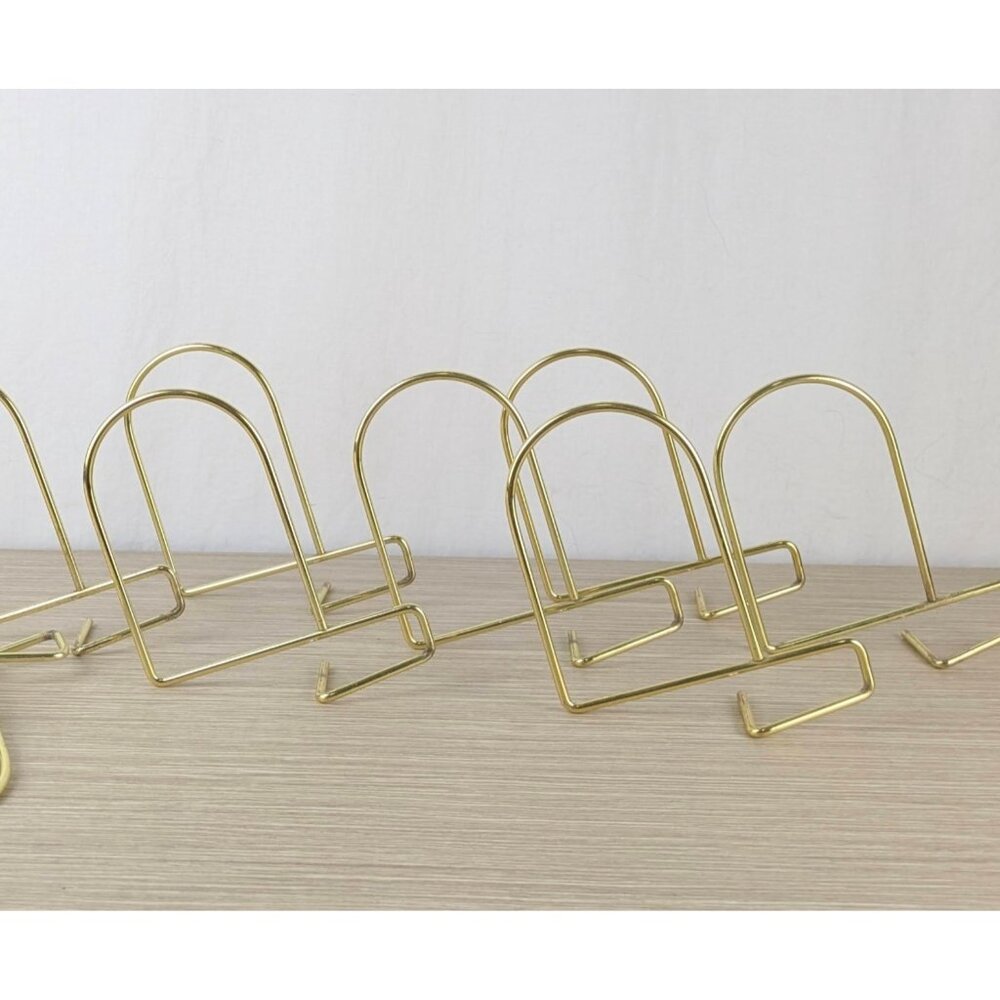 IKEA FLIT Gold Wire Bookends — 3 Pairs (6 Total)